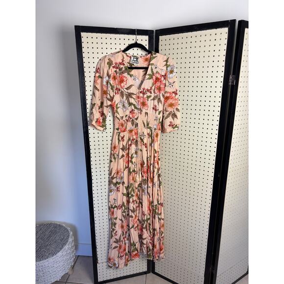 Jaase Indiana Starburst Maxi Dress Peach Boho Flowy Feminine M - Picture 1 of 9